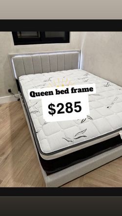 Queen bed frame with mattress included