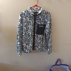 Keith Hearing H&M Fleece Doodle Jacket Size Small