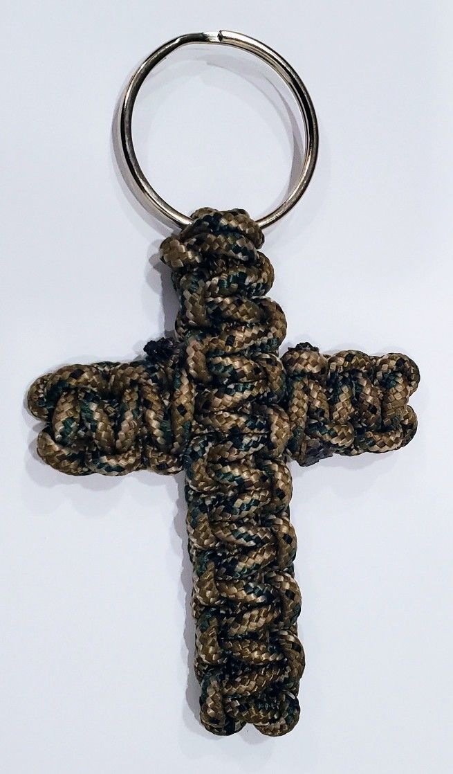 Paracord Cross Keychain
