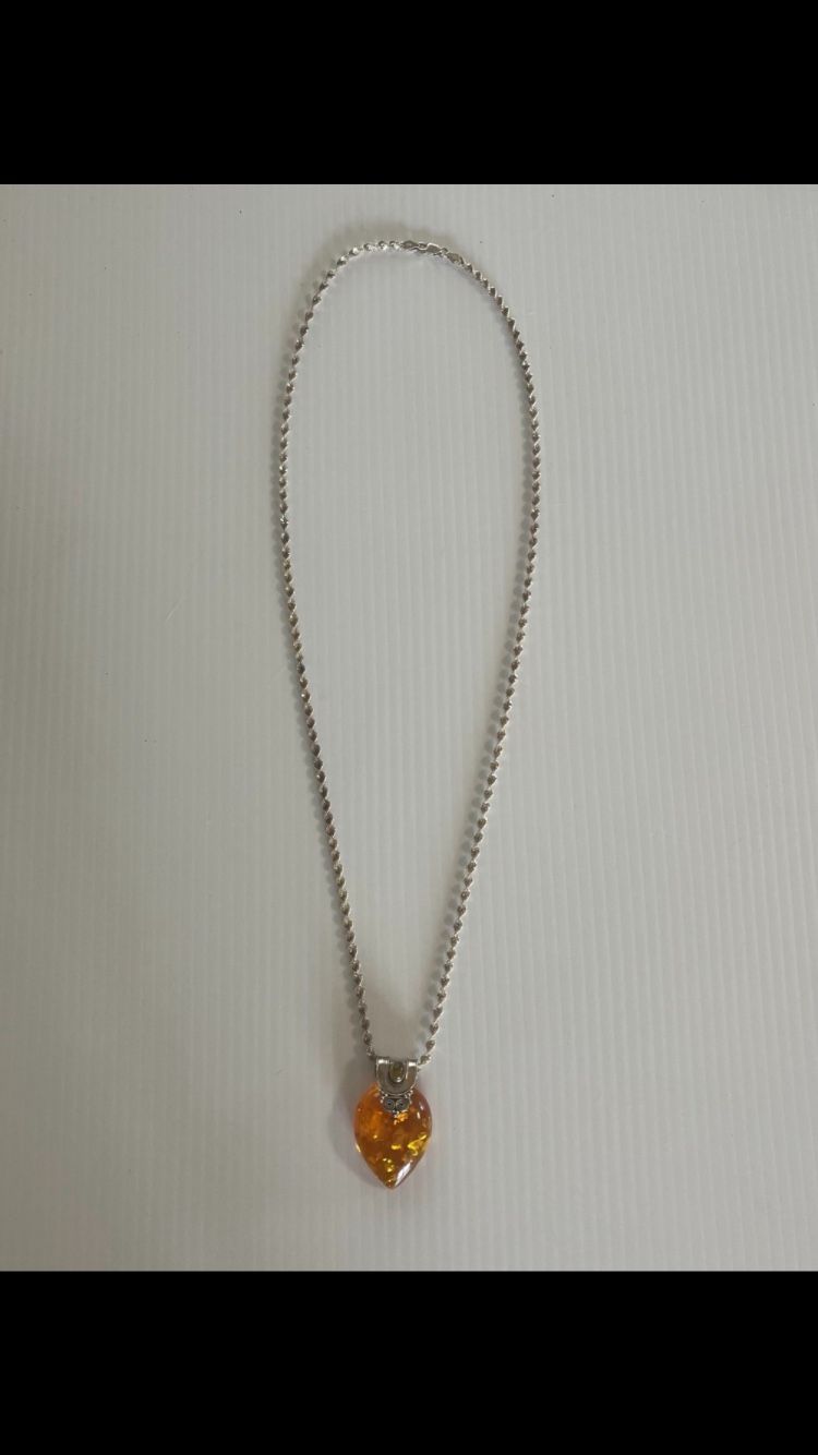 Sterling Silver Necklace Pendant And Ring 