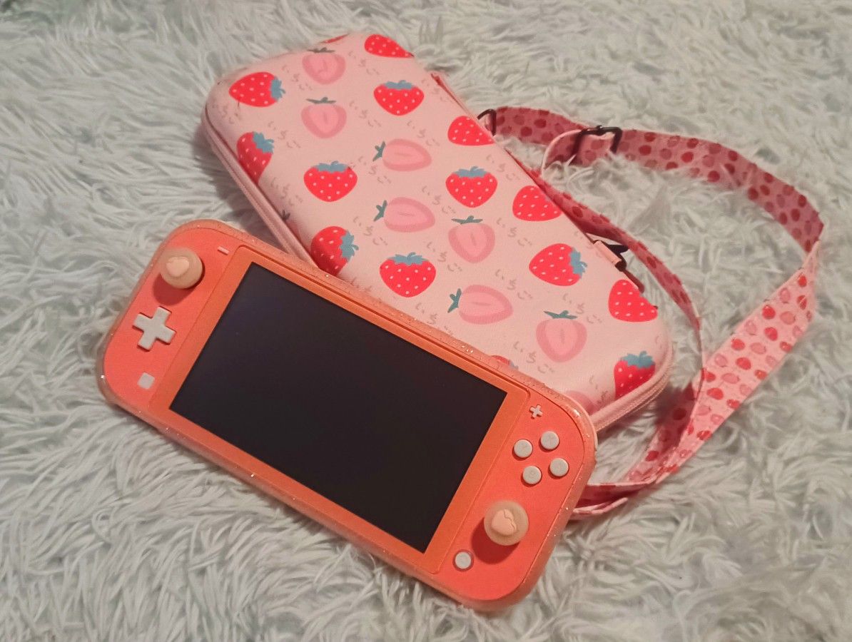 Nintendo Switch Lite - Cute Pink BUNDLE with Accessories