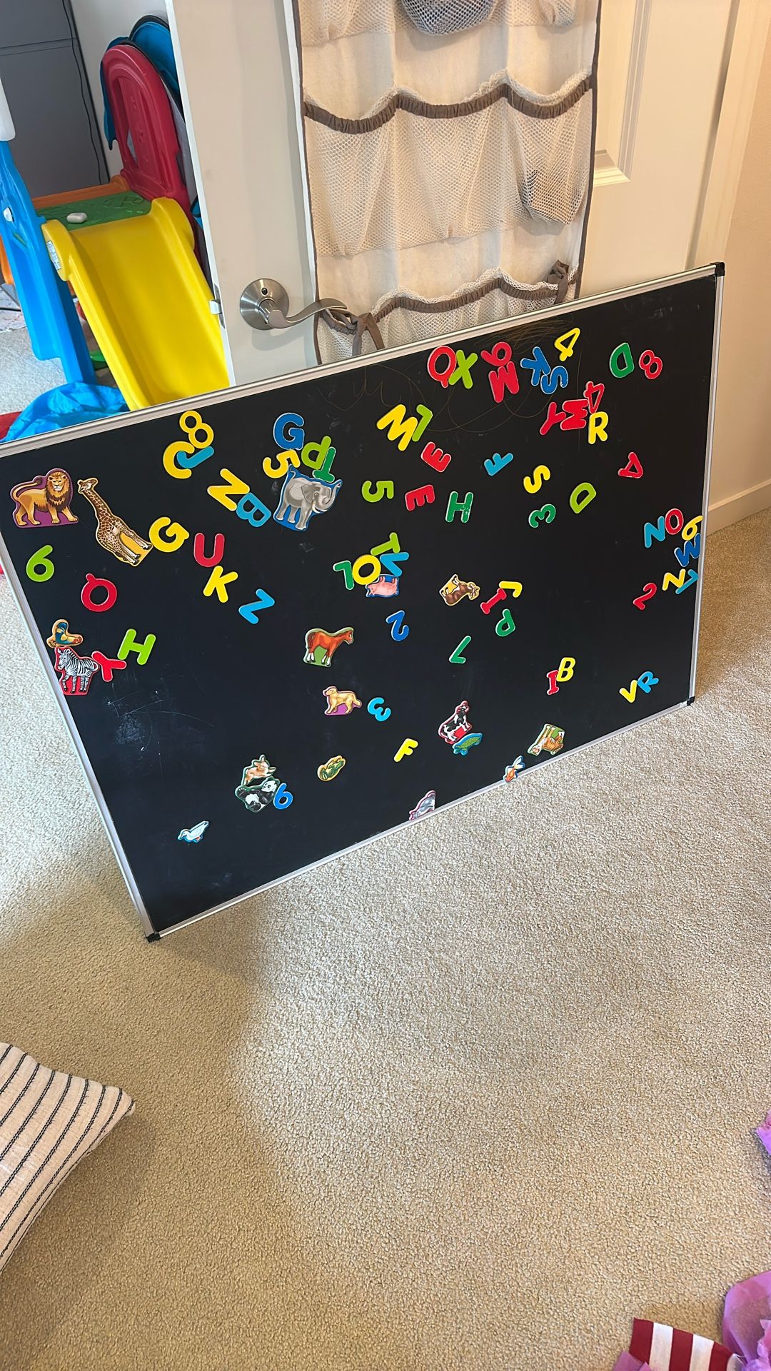 Large Chalk Board And Letter Magnets