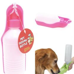CAT DOG PETS TRAVEL PORTABLE WATER BOTTLE BOWL DRINK DISH BIRD FEEDING PUPPY NEW