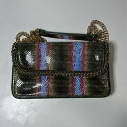 Henri Bendel Snakeskin Print Shoulder Bag