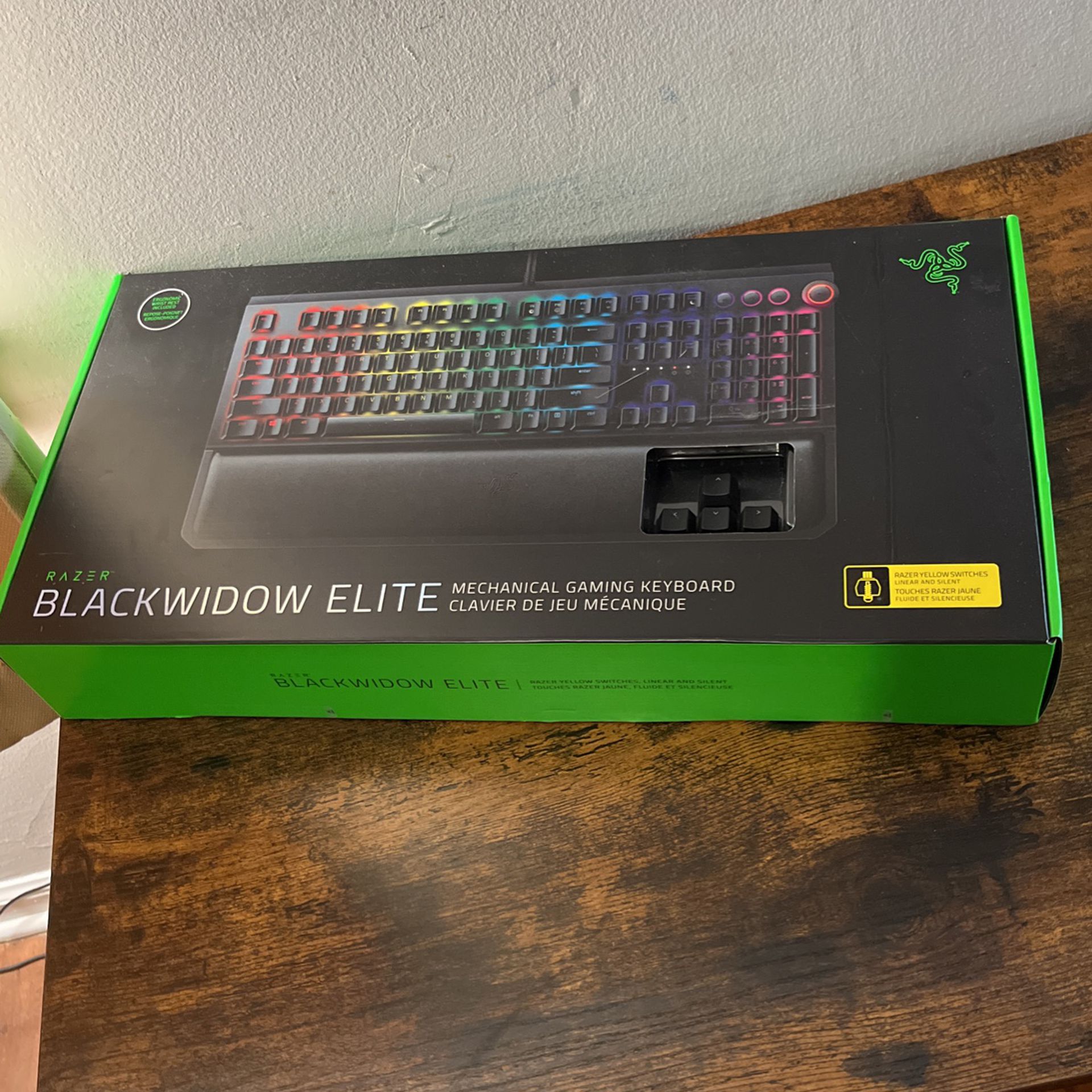 Razer Blackwidow Elite Keyboard With Yellow Switches