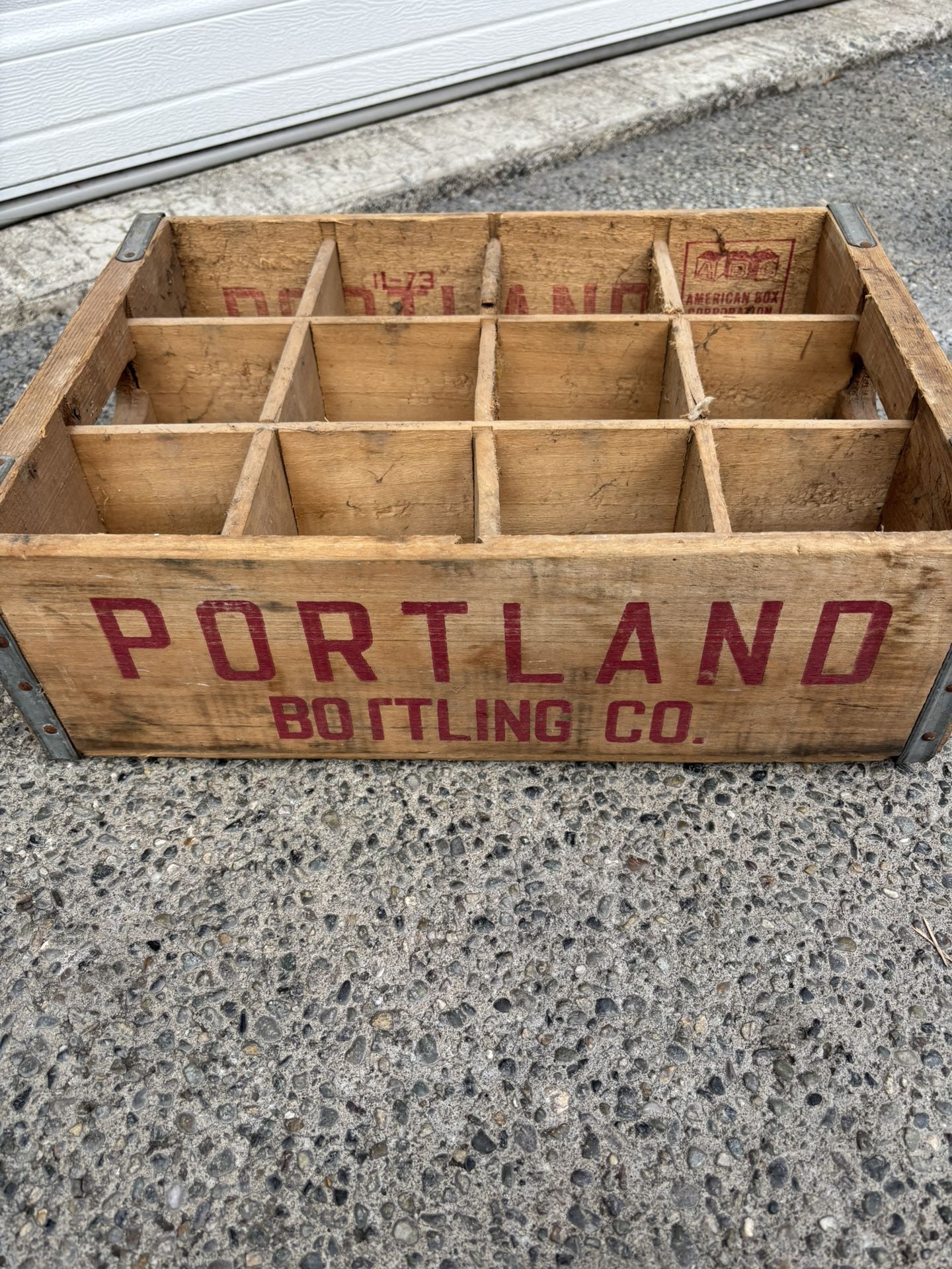 Vintage Portland Bottling Crate