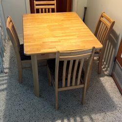 Table and 4 Chairs