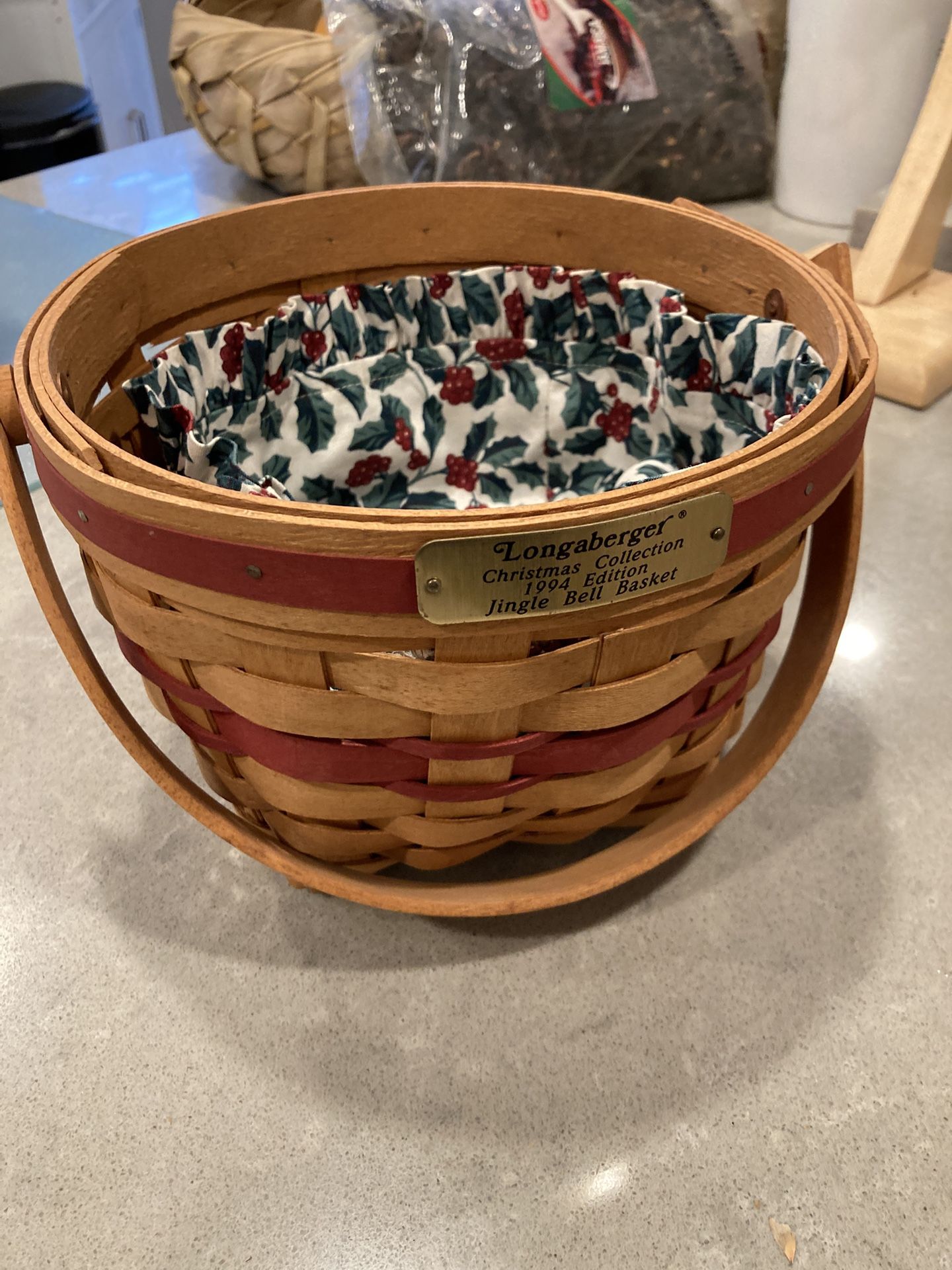 Longaberger 1994 Christmas Collection Jingle Bell Basket