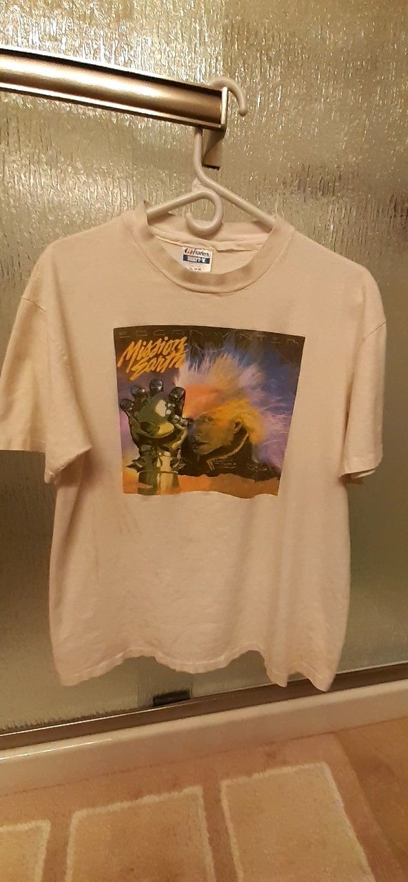 Edgar Winter Mission Earth Vintage T Shirt L Ron Hubbard