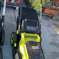 Ryobi 40v lawnmower kit with battery and charger