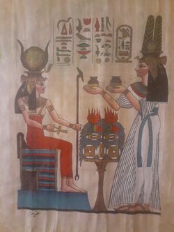 Egyptian Painting On Parchment