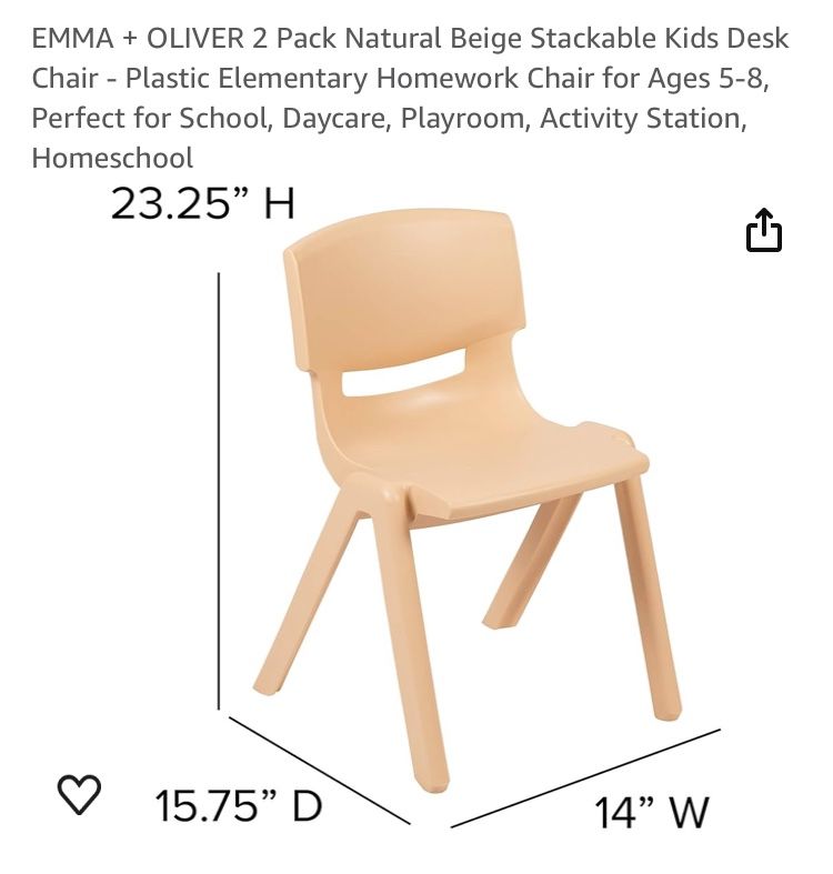 Six Stackable Kids Chairs