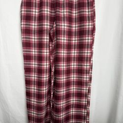 Hollister Sleep Women’s Flannel Pajama Pants Plaid Red Pink Size S