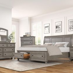 4 PC BEDROOM SET NEW IN BOX (MATTRESS AND CHEST SOLD SEPARATELY)