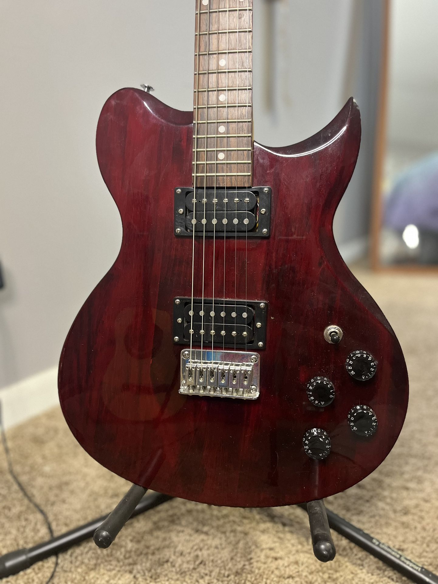 Washburn Electric Guitar In Burgundy