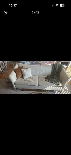 Ivory/cream textured couch