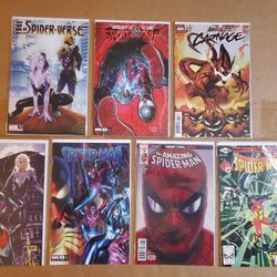Marvel Spider-man Carnage And Spider-woman Comic Book Mixed Lot Of 7 Books