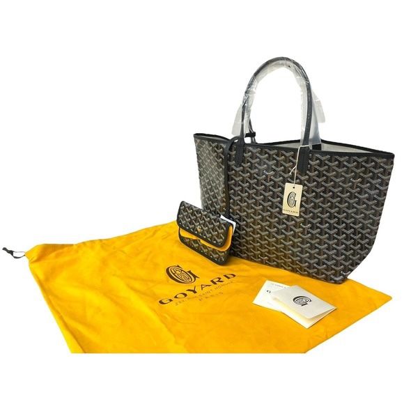 Saint Louis PM Tote Bag Goyard Black Calfskin