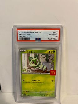 PSA 10 Sprigatito 2025 McDonald's Japanese Promo #017