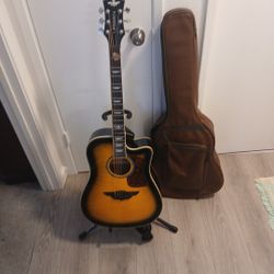 "Player " Guitar By The Keith Urban Collection &;Stand & Leather Case 