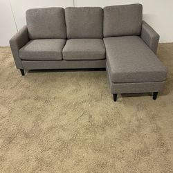 Gray Reversible Sectional Couch Sofa *Free Delivery*