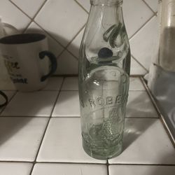 EDWARDIAN ROBERTS SODA BOTTLE W MARBLE