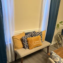 Wood table And 4 Chairs a Dan 1 Bench