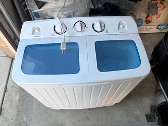 PORTABLE WASHER USED A FEW TIMES  ~ RIGHT SIDE IS FOR SPIN CYCLE