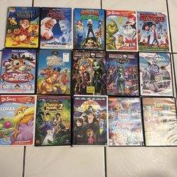 Kids DVDs Toy Story, monster high, dr Seuss ect