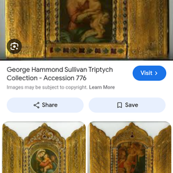 Triptych Depicts Mary and child