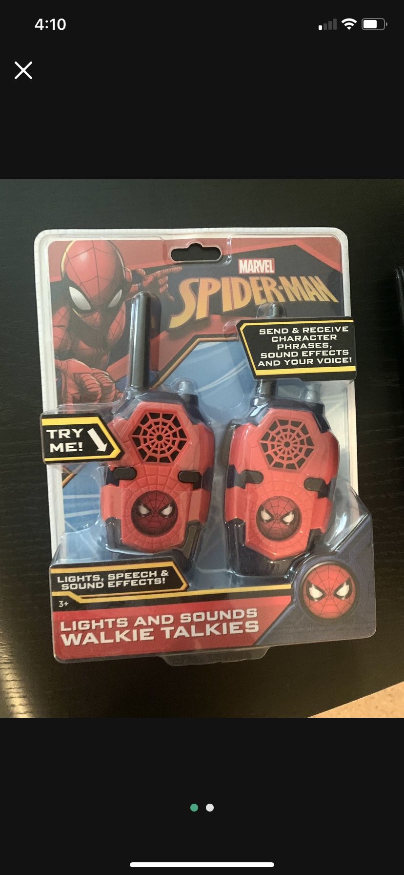 BRAND NEW spider-man walkie talkies 