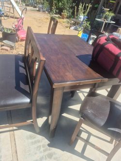 Tables chairs bench set $45