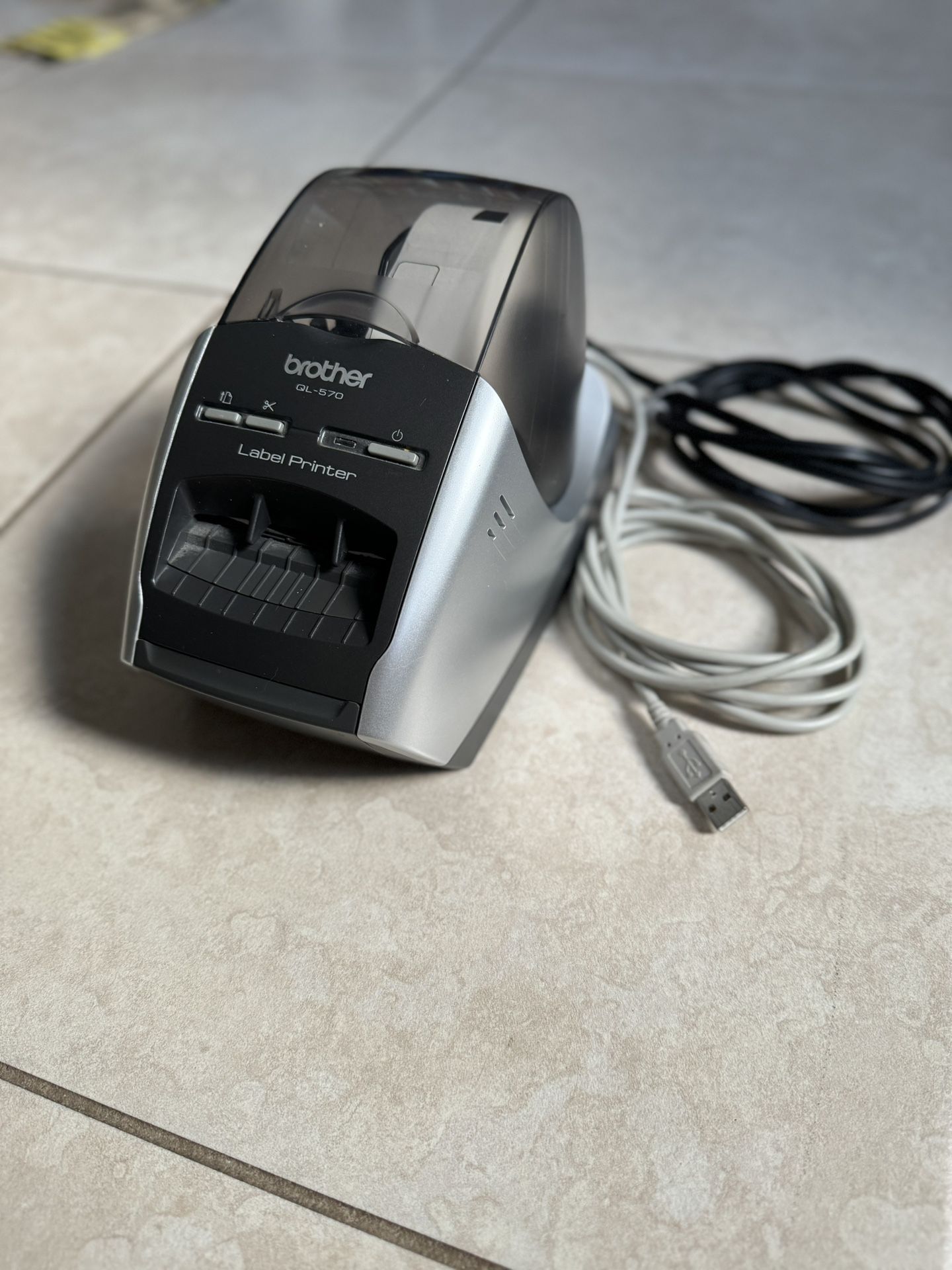 Brother QL-570 Professional Label Printer With Power Cord And USB Cord