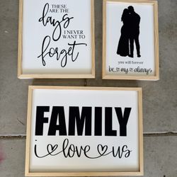 Home Decor Wall Decor $10 Each Or All For $25