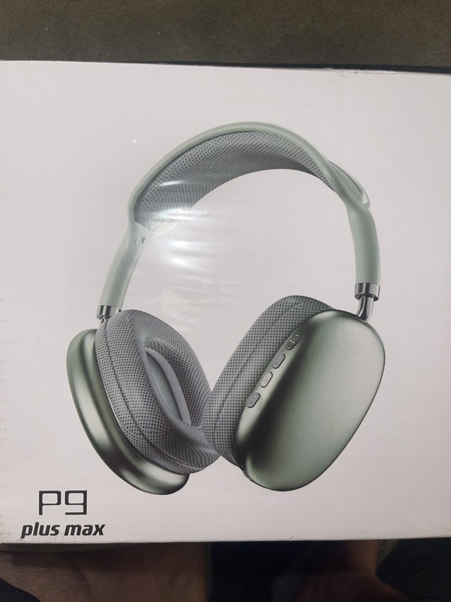 P9 Plus Max 50mm Driver Headband Over-Ear Headphones Green Gray Sealed