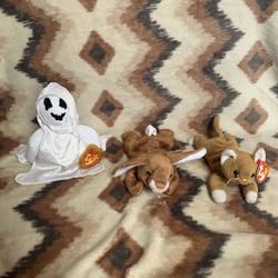 Set of 3 Ty Original Beanie Babies – Sheets, Ears & Nip – Pre-Owned Collectible