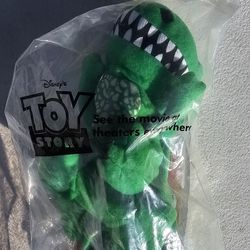 Vintage 1995 Burger King Toy Story Rex Plush  Puppet 12 “ Long , Sealed New!!!