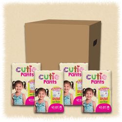 Cutie Training Pants, Toddler, Girls, 4T/5T, Jumbo Pack (76), New Sealed Diapers
