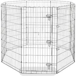 
Amazon Basics Foldable Octagonal Metal Exercise Dog Playpen - Indoor/Outdoor, Single Door, Extra Large (8 Panels, 24 x 48), Easy to assemble and stor