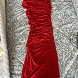 Red Off The Shoulder Dress