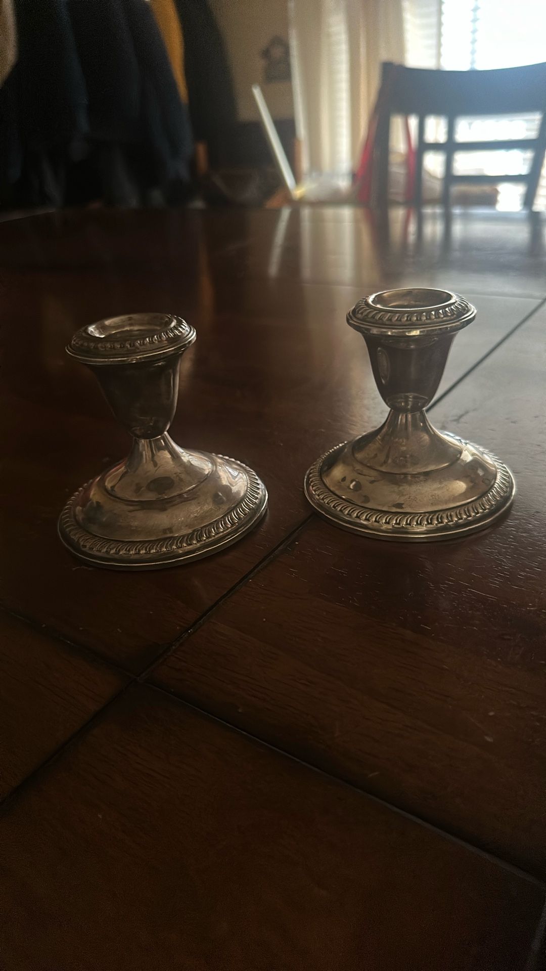Vintage Sterling Silver Candle Holders