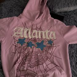 spider Hoodie , pink , small 