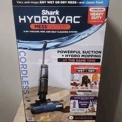 Shark Cordless HYDROVAC Messmaster (VACUUM & Mop) Brand New In Box 