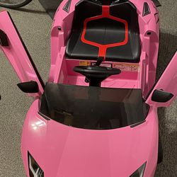  Kids Ride on Car, Pink (battery Powered)Lamborghini w/Parent Control