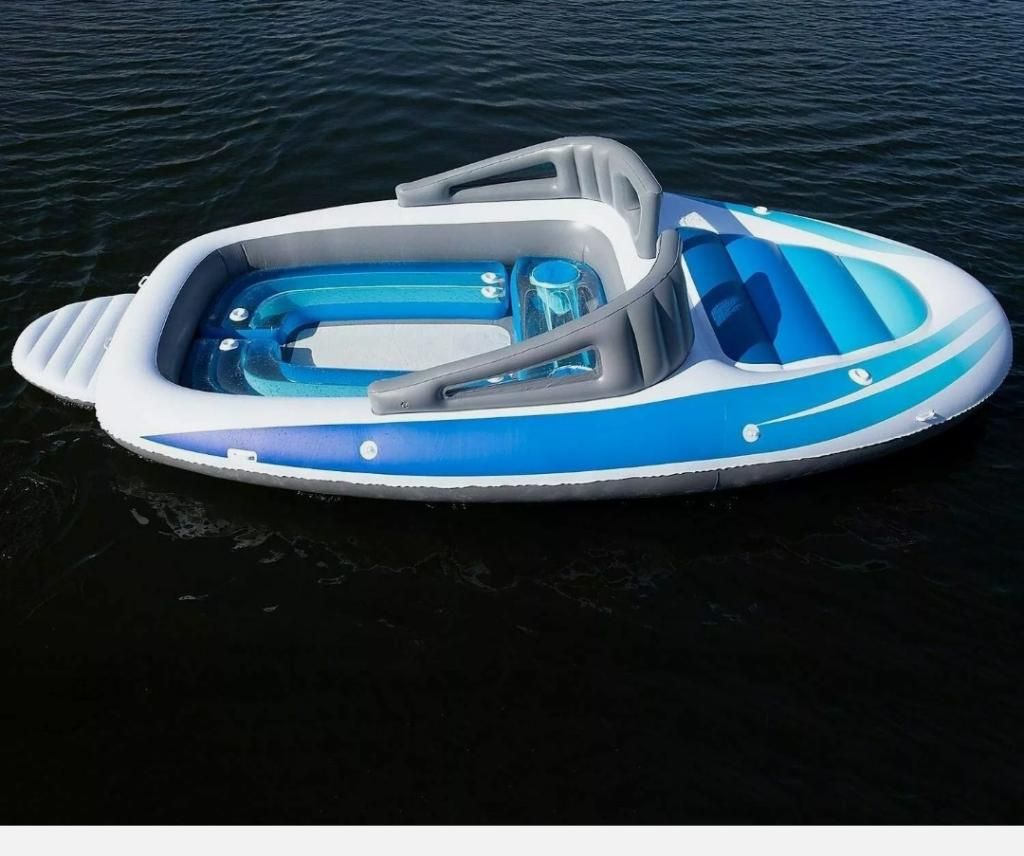 Boat Floating Island Inflated Size 248”x116”x45”