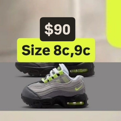 Nike Air Max 95 Big Bubble Neon Toddler  size 8c 9c