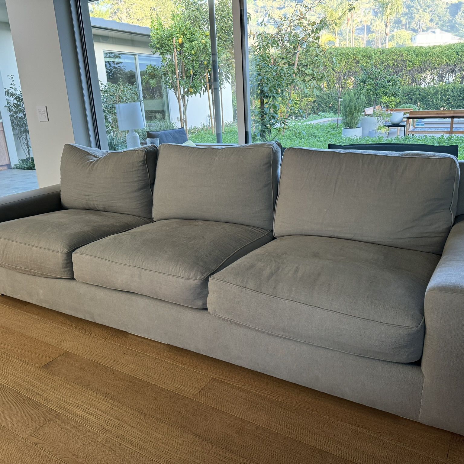 117' Couch - Grey Linen