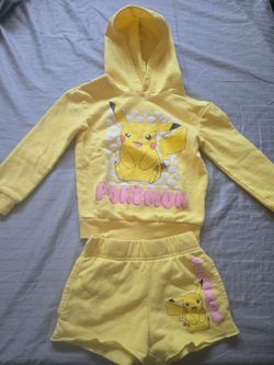Pokemon kids sweatshirt and shorts