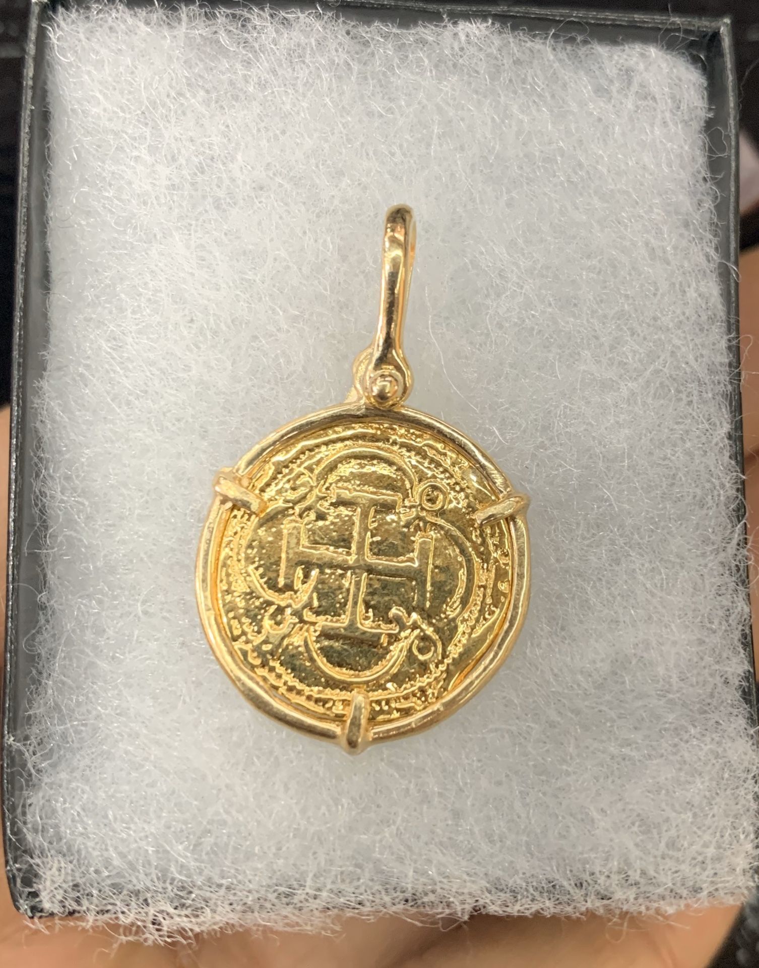 14k solid gold Atocha coin pendant