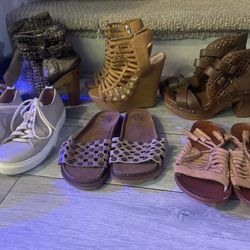 Women’s Size 7 Wedges And Heels Shoes